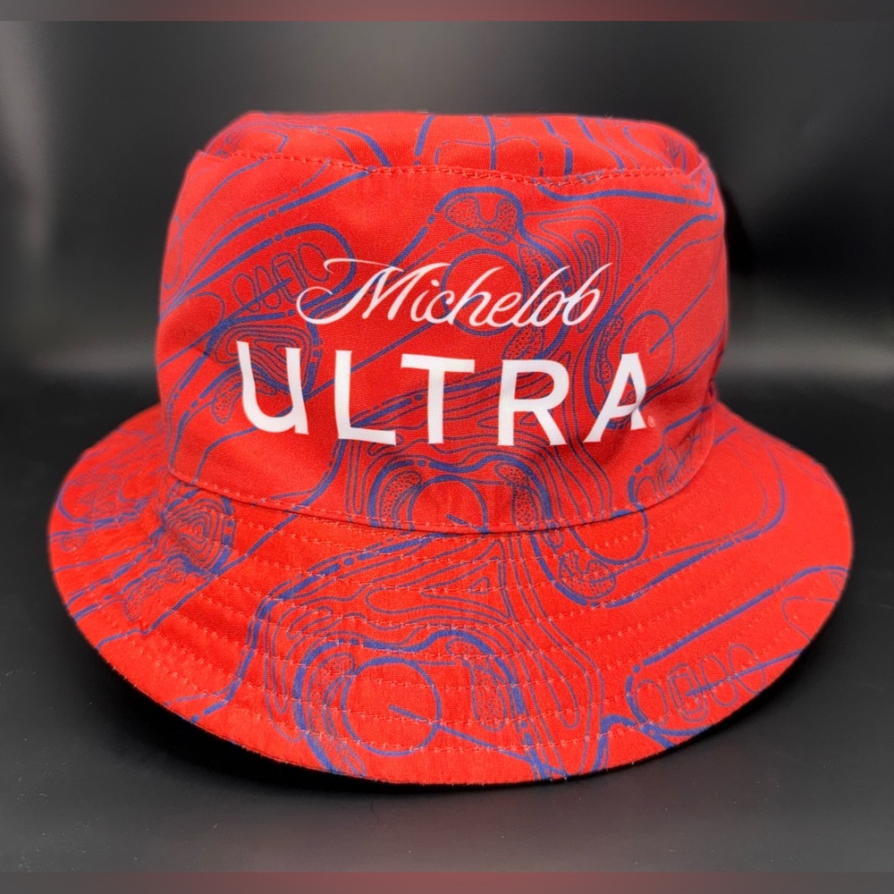 Michelob Ultra Red Bucket Hat with Golf Design -  NWOT